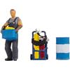 Noch Tiny Scenes Al lavoro con figure modellismo, scena realistica per scala H0, perfetto per diorami e modelli