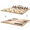 COLORBABY CB Games Tavola 3 in 1, Scacchi, Signore, Backgammon, 67 pezzi, Strategia, Apprendimento per bambini, Giochi di viaggio, Gioco in legno, Divertimento in famiglia, +6 anni (39261)