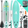 ALLPICK Sup Gonfiabile, Stand Up Paddle Board Gonfiabile, Con Supporto Universale per Fotocamera, Accessori Completi, Tavola da Sup Surf, Principianti e Avanzati, 200kg (Fresco - Verde menta)