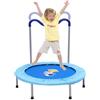 EULEUY Trampolino Elastico per Bambini,Tappeto Elastico Pieghevole per Bambini con Astronauta Copertura,Cuscinetti Antiscivolo e Maniglia,Ideale per Interno ed Esterno,Carico Massimo 150 kg