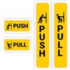 Conjured Due Coppie (4 Pezzi) Cartelli Push Pull Autoadesivi per Porte per Locali Commerciali (Confezione da 4 Formati Misti) / Cartelli Push And Pull in Vinile Lucido per Porte/Rimovibili e Pulibili