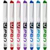 Pilot V PEN - Penna stilografica usa e getta cancellabile, punta punta punta da 0,6 mm, linea media, confezione da 7, nero, rosso, rosa, viola, blu, pavone e verde