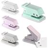 THQAE 4pcs Mini Perforatrice Manuale Multifunzione Portatile,Perfora Facilmente Carta, Cartone, Plastica, Ideale per Album Fotografici, Souvenir e Segnalibri,Viola, bianco, grigio, verde