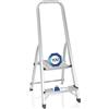 HJH Office 801102 Scala Pieghevole Solid I Scala a gradini in Alluminio con 2 gradini e Barra di Sicurezza, carico Max. 150 kg