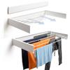 foxydry Hide, Stendino da muro, stendibiancheria da parete e da balcone, da esterno e interno a scomparsa, richiudibile (Bianco (Limited Edition), 121 cm)