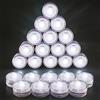HL Lumini LED, (24 Pezzi) Candele LED Sommergibili, Candela LED con Fiamma Tremolante per Decorazione di Casa Halloween Natale Matrimoni Partito - Bianco