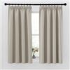 PONY DANCE Tende Oscuranti Camera da Letto Moderna Tenda Termica Isolante per Interni con Fettuccia Decorazione Curtains per Soggiorno 2 Pezzi 140x145 CM, Natura