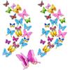 LEEWYOU 24 Pcs Adesivo da Parete Farfalla, 3D Farfalle Decorative Magnetico, Farfallas Staccabile Ottimo per Decorazioni Doppio strato