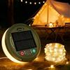 Satiskid Bobina di luci solari da campeggio, 1,9 m, impermeabile, a LED e USB, con 8 modalità di illuminazione, lanterna da campeggio portatile retrattile ricaricabile per campeggio, tenda, camper