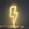 DAKABUKA Lightning Bolt insegne al neon Bolt luci notturne per decorazione da parete USB o funzionamento a batteria per camera da letto cameretta dei bambini soggiorno bar Natale (bianco caldo)