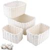 Zosenyer Cestino Portaoggetti, 4 Pack Organizzatore Bagno Impilabile, Può Essere Utilizzato Come Cesto di Gioco e Organizer Fasciatoio per Neonati in Camere da Letto, Soggiorni e Camere dei Bambini