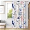 YONGFOTO Tende Boho Per Camera da Letto Moderno Minimalista Botanico Astratto Bohemien Semi-Trasparente Filtrante la Luce Tende Per Soggiorno Con Passante per Bastone 1 Pannello 107 x 160 cm