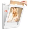 Emfogoo 1 pz mobile in vinile, apertura sulla parete anteriore, cornice portafoto per esporre i dischi poster e le buste dei dischi in vinile 12 x 12 (bianco sottile)