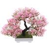 VALICLUD Fiori di ciliegio artificiale, albero di bonsai, piccolo alberello decorativo, facile da pulire, versatile, pianta artificiale per soggiorno, ufficio, bagno, elegante pianta da interno