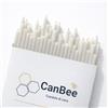 CanBee Candele di cera 50 Candele Sottili Bianche in Cera d'Api Naturale - 16 cm x 0,5 cm - Stoppino in Cotone - Senza Fumo - Durata circa 40 Minuti - Ideali per Meditazione, Yoga, Rituali e Decorazioni - CanBee