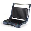 Progress Mellow 180° Health Grill - Piastre di cottura antiaderenti, facile da pulire, vassoio raccogli-gocce integrato, spie luminose di accensione/pronto all'uso, 23 x 14.5 cm, 850 W