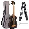 Aklot Ukulele basso acustico elettrico da 30 pollici Blackwood africano Aquila EADG con cinturino Gig Bag per principianti e avanzati