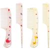 MEGAVOW Set di 4 Spazzole per Capelli e Pettini Bambina, Pettine Districante per Capelli Bagnati e Asciutti, Spazzola a Coda di Ratto per Parrucchieri Ragazze e Ragazzi, Regalo Carino