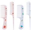 MEGAVOW Set di 4 Spazzole per Capelli e Pettini Bambina, Pettine Districante per Capelli Bagnati e Asciutti, Spazzola a Coda di Ratto per Parrucchieri Ragazze e Ragazzi, Regalo Carino