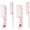 MEGAVOW Set di 4 Spazzole per Capelli e Pettini Bambina, Pettine Districante per Capelli Bagnati e Asciutti, Spazzola a Coda di Ratto per Parrucchieri Ragazze e Ragazzi, Regalo Carino