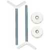 Baby Gate Guru Adattatore Extra Lungo per Ringhiere Scale - Set da 2 Pezzi per Cancelletto Bambini a Pressione (8mm, Bianco)