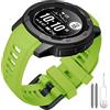 ANBEST Compatibile con Garmin Instinct 2/Instinct Cinturino, Braccialetto Sport di Ricambio in Silicone Adatto per Instinct 2/Instinct/Instinct Esports/Instinct Solar Smart Watch, Verde