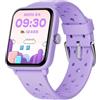 BIGGERFIVE Fitness Tracker Orologio senza App Bambina da 5 a 14 Anni, Smartwatch con Contapassi, Resistente all'Acqua Fino a 5 ATM, Monitor del Sonno, Sveglia Vibrante, Giochi Puzzle, Lillà poroso
