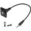 QIANRENON TRS, adattatore audio da 3,5 mm, connettore TRS a femmina, cavo corto, jack da incasso, prolunga porta audio da 20 cm