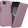 kalibri Custodia a Flip Ultra Slim Custodia compatibile con Apple iPhone 17e / iPhone 16e - Pelle Custodia protettiva Case in malva pastello