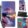 PHINIENLAND Cover per Samsung Galaxy A20e / A10e Case PU Pelle Custodia [Kickstand] [Chiusura magnetica] [Slot per Schede], Portafoglio Flip Custodia per Samsung A20e,Montagna