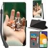 PHINIENLAND Cover per Samsung Galaxy A53 5G custodia portafoglio Gatto | 3 scomparti carte, 1 tasca banconote, Chiusura magnetica, Supporto, Pelle PU flip cover per Samsung A53 5G