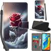 Haninsuze Cover per Huawei P30 Lite, Rose | Pelle PU Portafoglio, Porta Carte, Magnetica, Libro, Antiurto Custodia
