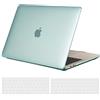 TECOOL Cover per MacBook Pro 13 Pollici 2016-2022 (M2 M1 A2338/A2289/A2251/A2159/A1989/A1706) con Touch Bar, Custodia Rigida Protettiva Sottile in Plastica e Copritastiera UE, Cristallo Verde Menta