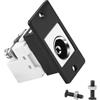 QIANRENON Antenna TV Presa a Pannello Rettangolare 9,5 mm - Adattatore PAL Femmina a Crimp Morsetto Fisso per Antenna Satellitare - Connettore per Dispositivo RF Set Top Box