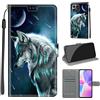 TOMYOU Cover per Honor X8 4G / X30i / Play 6T Pro, Lupo | Antiurto Protettiva Portafoglio, Slot per Schede, Magnetica, Custodia in Pelle PU, Libro Flip,Funzione Stand