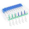 Carehabi 200 scovolini dentali, scovolino denti in morbido silicone con custodia, scovolini portatili in silicone a doppio uso per una pulizia delicata dei denti, ideali per apparecchi ortodontici(blu, verde)