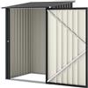 Outsunny Ripostiglio in Acciaio 100x104x160 cm Marrone e Grigio Scuro
