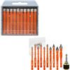BGTEC Set di Punte Diamantate 10 Pezzi da 8 mm e Punte Eccentriche 11 pezzi 5-12mm per legno, plastica, mattoni, piastrelle, vetro