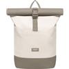 LARKSON Zaino Donna & Uomo Crema Grigio - Janne - Zaino roll-top con Scomparto per Laptop per Università, Lavoro, Viaggi e Bicicletta - Medium Backpack - Idrorepellente