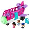 Fisher-Price Little People Barbie - Little Dream Plane, aereo con luci, suoni e scale pieghevoli, personaggi di Barbie e Ken e bagaglio, versione multilingue, giocattolo per bambini, 18+ mesi, HRC37