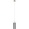 Eglo Lampada a sospensione Selvino, illuminazione da tavolo in vetro fumé nero e acciaio argento, 1 fiamma, attacco E27