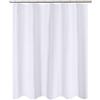 N&Y HOME Tenda da doccia o fodera in tessuto per camper, 152,4 x 162,6 cm, tenda da doccia per viaggio, rimorchio, campeggio, tenda da bagno bianca con occhielli, 152,4 x 162,6 cm