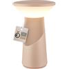 BRILONER - Pilia lampada da tavolo senza fili, touch dimmer continuo, ip44, cavo usb-c, lampada da scrivania senza fili, comodino, German Design Award 2026, 15 x 24 cm, beige