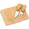 THUN Set tagliere e coltelli per formaggio - Legno - 18x12 cm