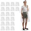 Relaxdays Poncho Antipioggia, Set 20, Mantellina Impermeabile per Adulti, con Cappuccio, Monouso Unisex, PE, Trasparente