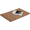 Relaxdays Zerbino Ingresso Casa, 40x60 cm, Tappeto a "POIS" Antiscivolo in Fibra di Cocco, Indoor & Outdoor, Blu/Beige