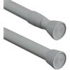 Relaxdays Asta a Pressione per Tende, Telescopica, Bastone Estensibile 120-220 cm, Appendiabiti, Acciaio Inox, Grigio