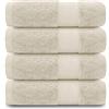 GC GAVENO CAVAILIA Asciugamani per bagno - Set di 4 asciugamani da 700 g/m² - Asciugamani in cotone egiziano - Asciugamani di qualità alberghiera, lavabili in lavatrice, 50 x 85 cm