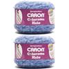 Caron Colorama Halo Striped - Confezione da 2 gomitoli da 400 m / 226,8 g Bold Blue 71% acrilico 18% nylon 11% poliestere filato