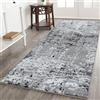 Serdim Rugs 205 Nero 60x220 Serenity Modern Abstract Graffiti Contemporary Area Tappeti, Poliestere, 60x220cm (2'x7'3)